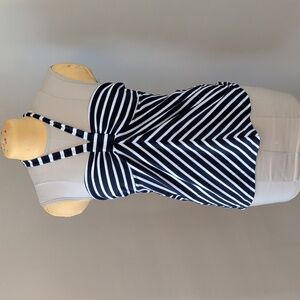 Striped Halter Top - Black and White